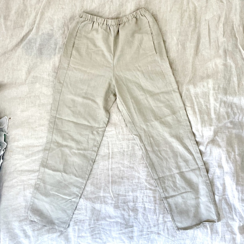 NWT J.Crew linen pants In flax xs.